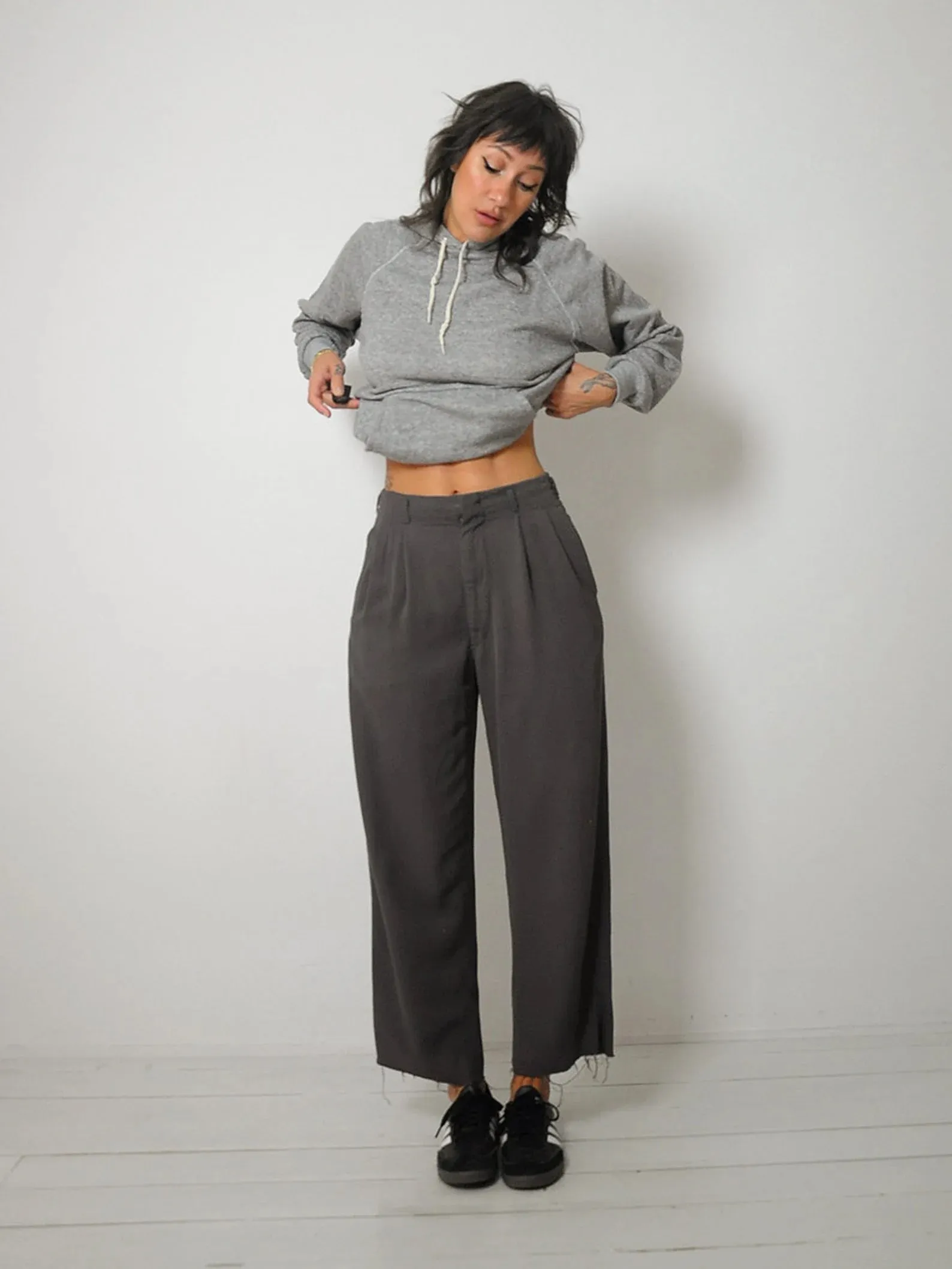 1950's Charcoal Trousers 27x27.5