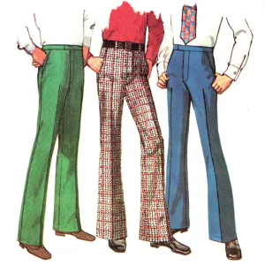 1970s Sewing Pattern, Men’s Pants in Proportioned Sizes - Waist: 34” (87cm)