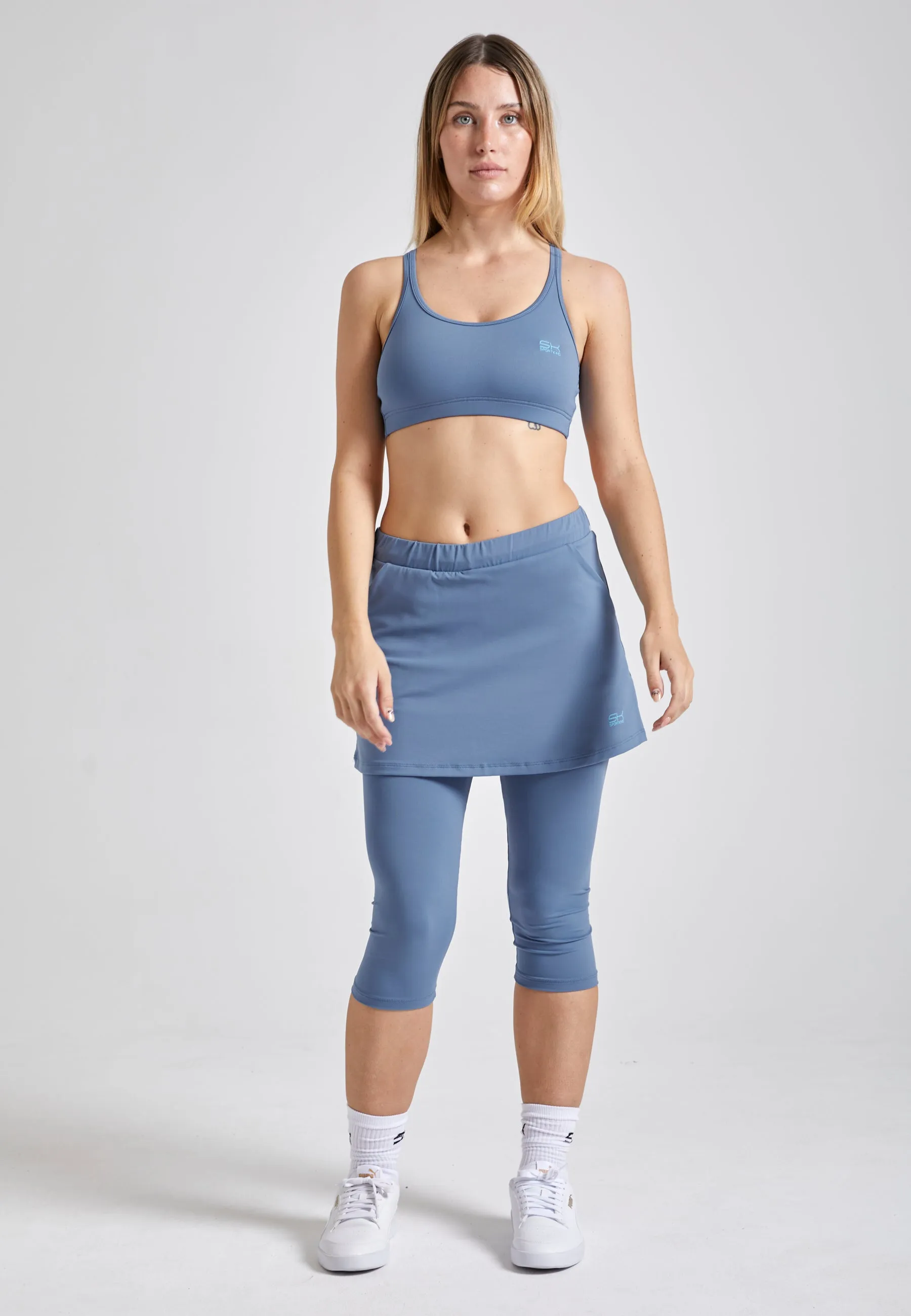 2-in-1 tennis skirt with leggings / Skapri, gray blue