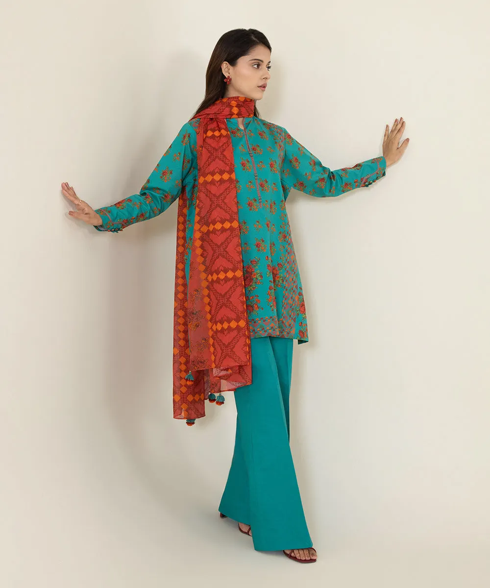 3 Piece - Digital Printed Lawn Suit