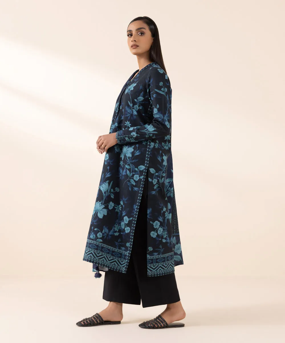 3 Piece - Printed Khaddar Suit