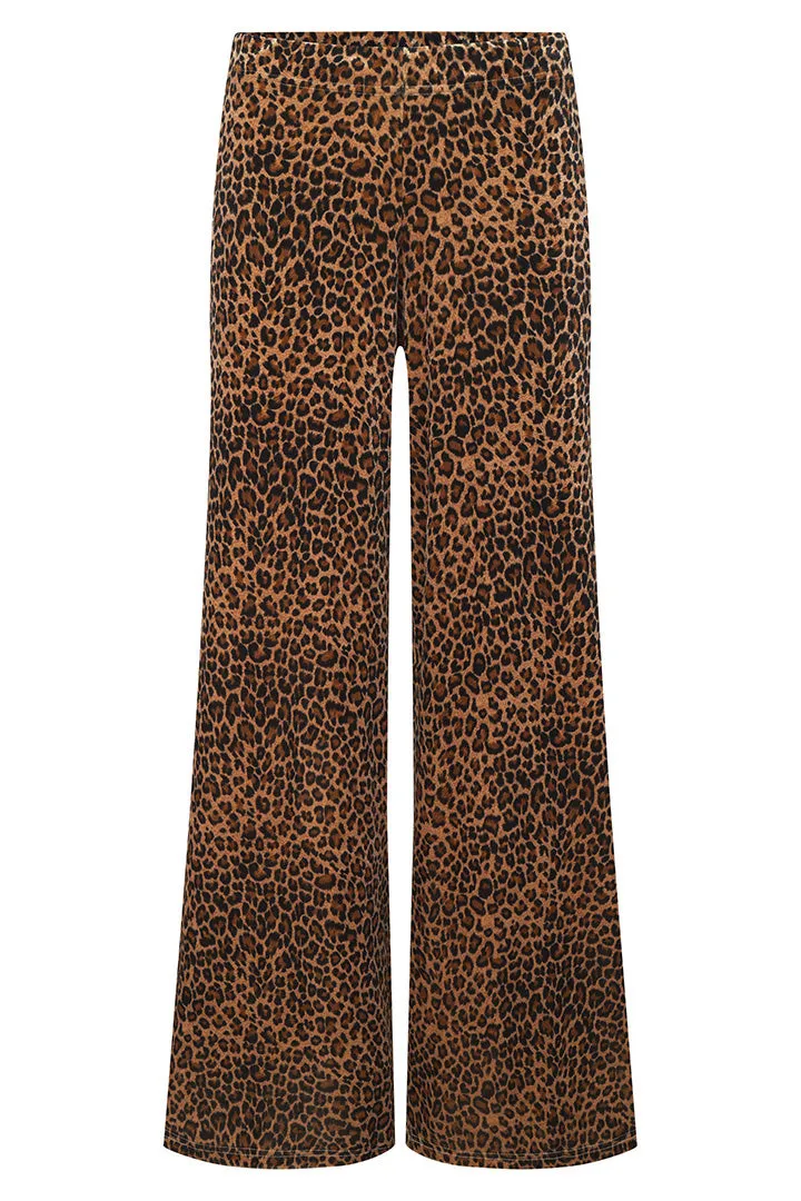 Angela velour trousers - Leopard