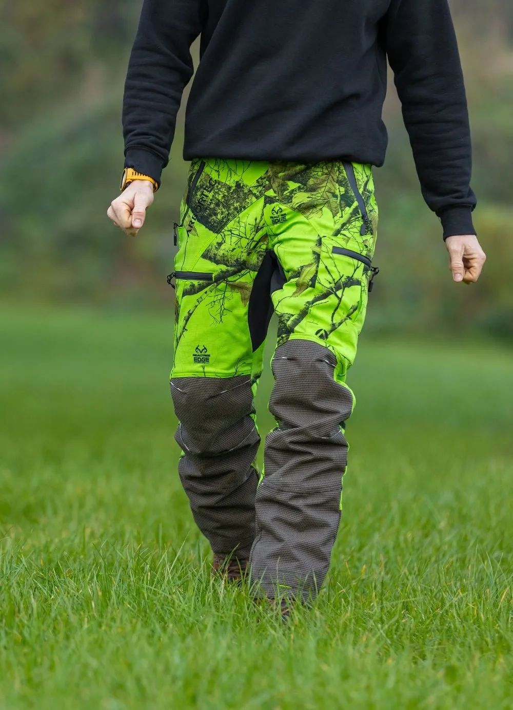 AT4060 UL - Breatheflex Pro Realtree Chainsaw Trousers Design A/Class 1 - Lime