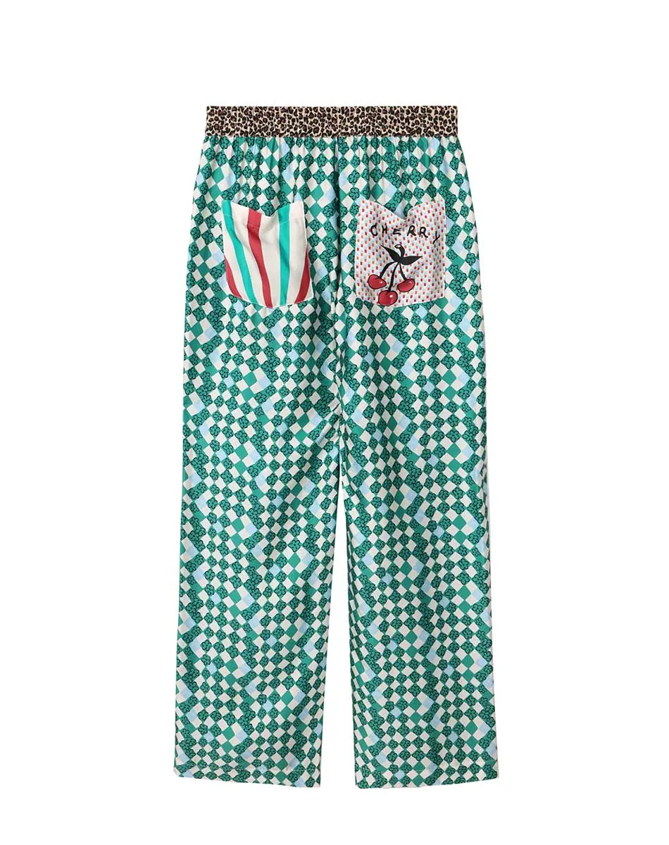 Bailey Straight Leg Graffiti Printed Pants