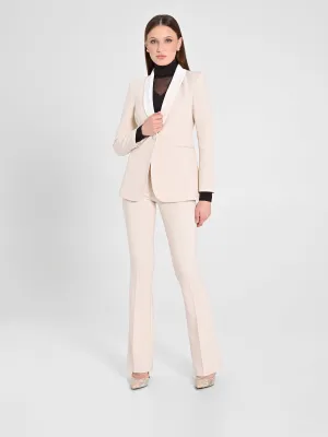 Beige Tuxedo Trousers