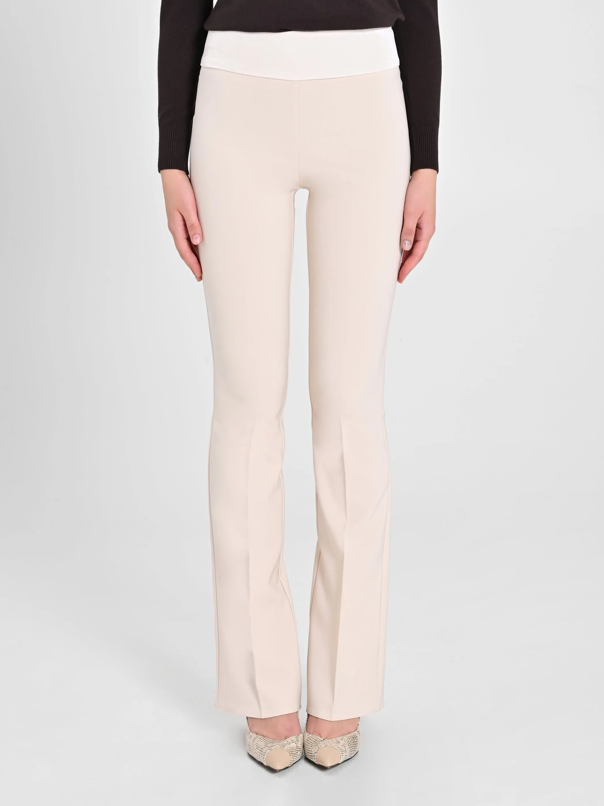 Beige Tuxedo Trousers