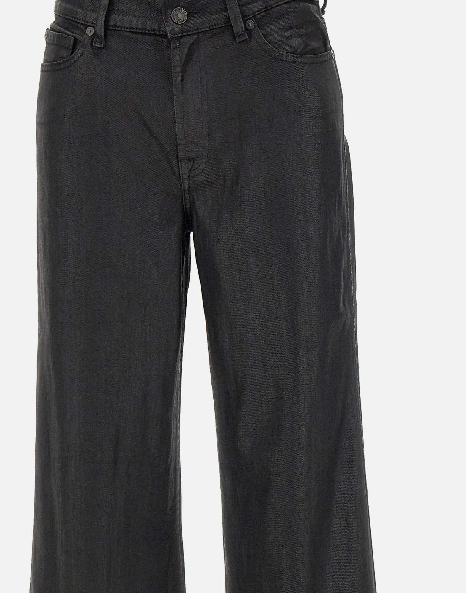 Black Lotta Coated Cotton Trousers