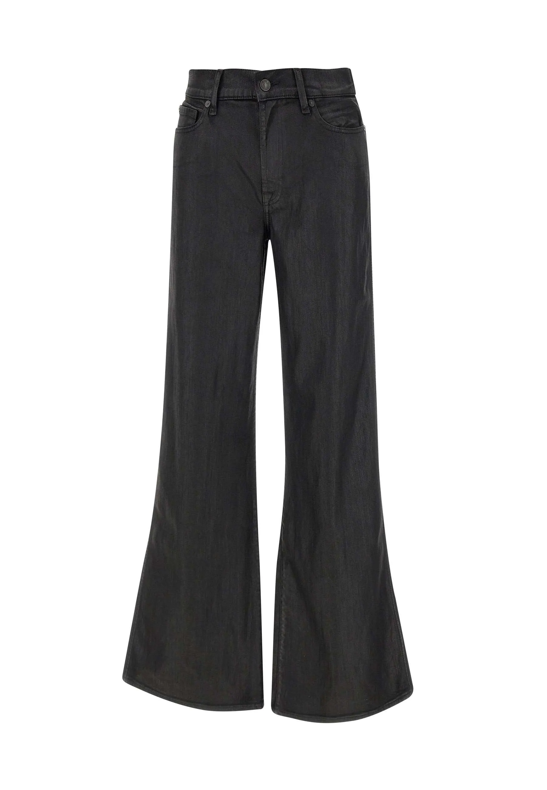 Black Lotta Coated Cotton Trousers