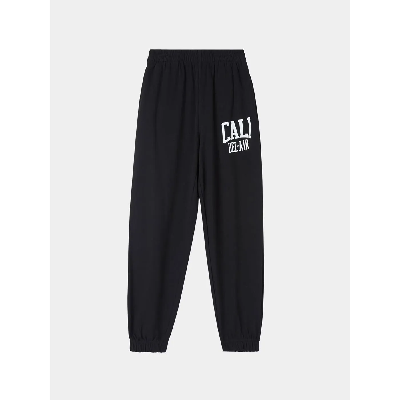 Black Sports Print Joggers