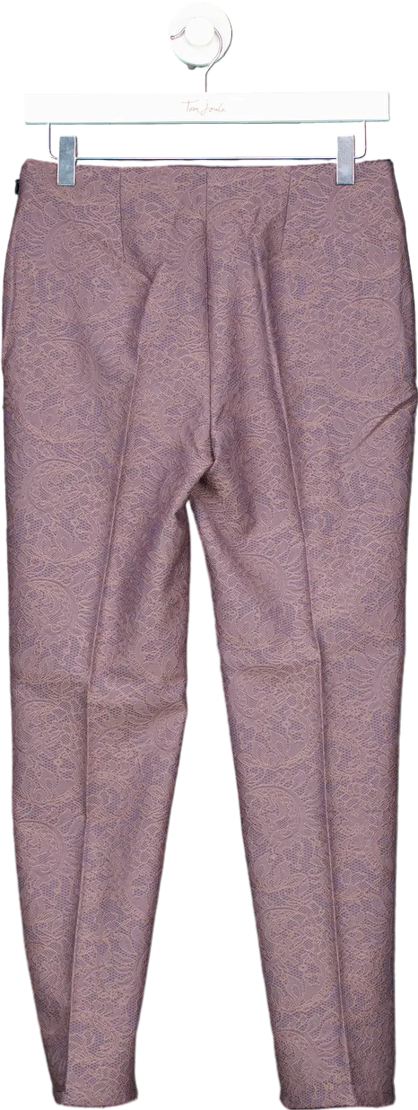 Boden Purple Jacquard Trousers UK 12