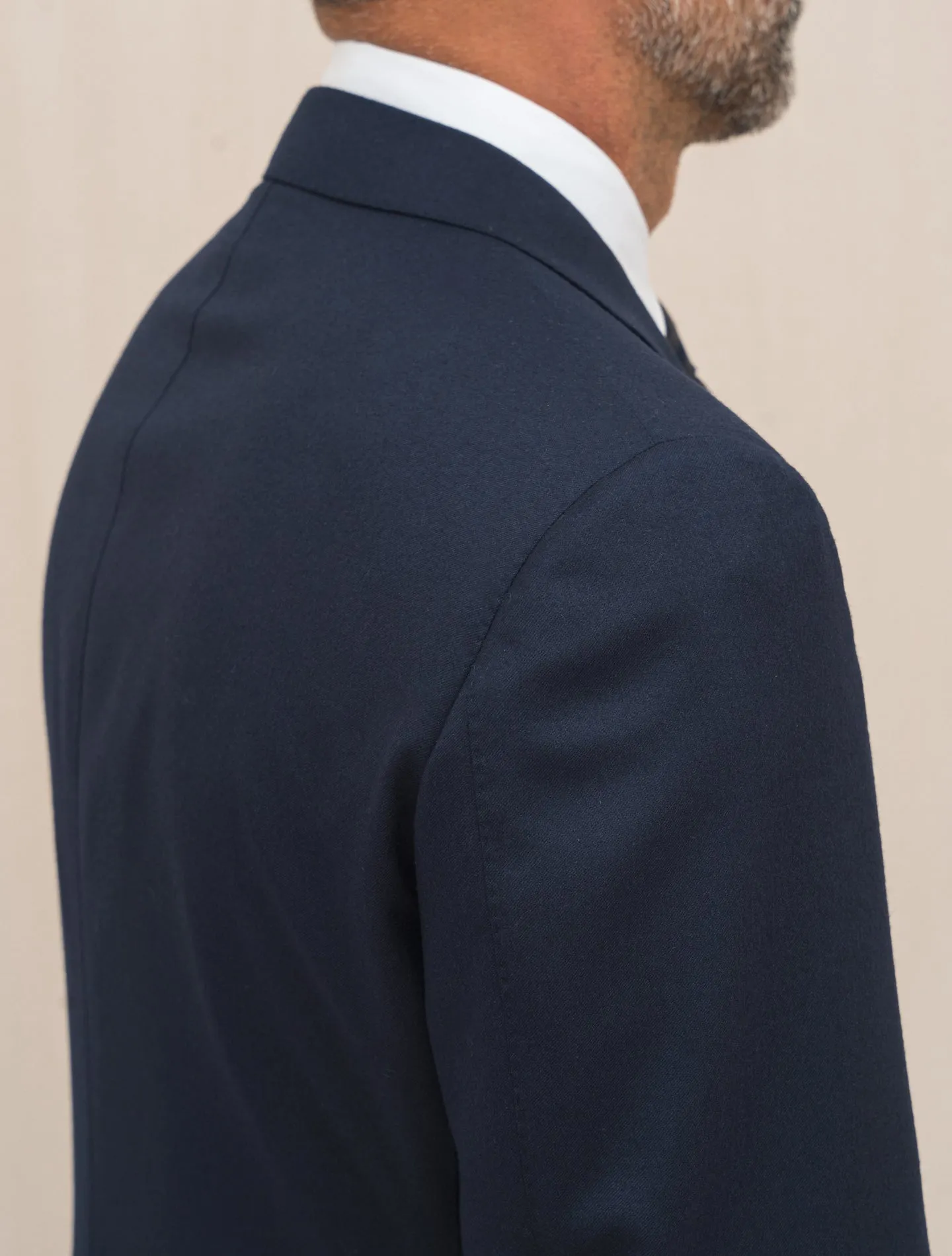 Boheme Single Breasted Light Flannel Suit Navy