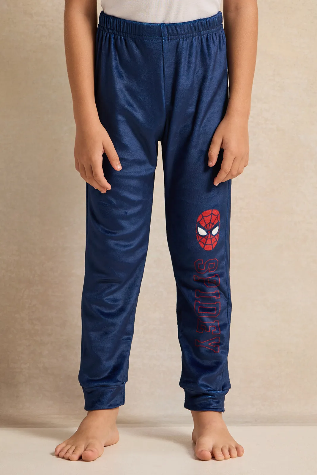 Boys Red And Blue Printed Pyjama Set (2 Piece)