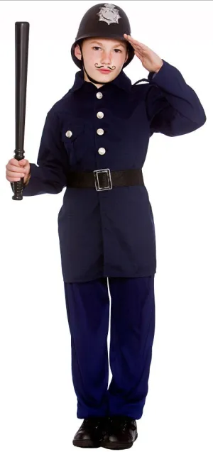 Boys Victorian Policeman Uniform Fancy Dress Costume