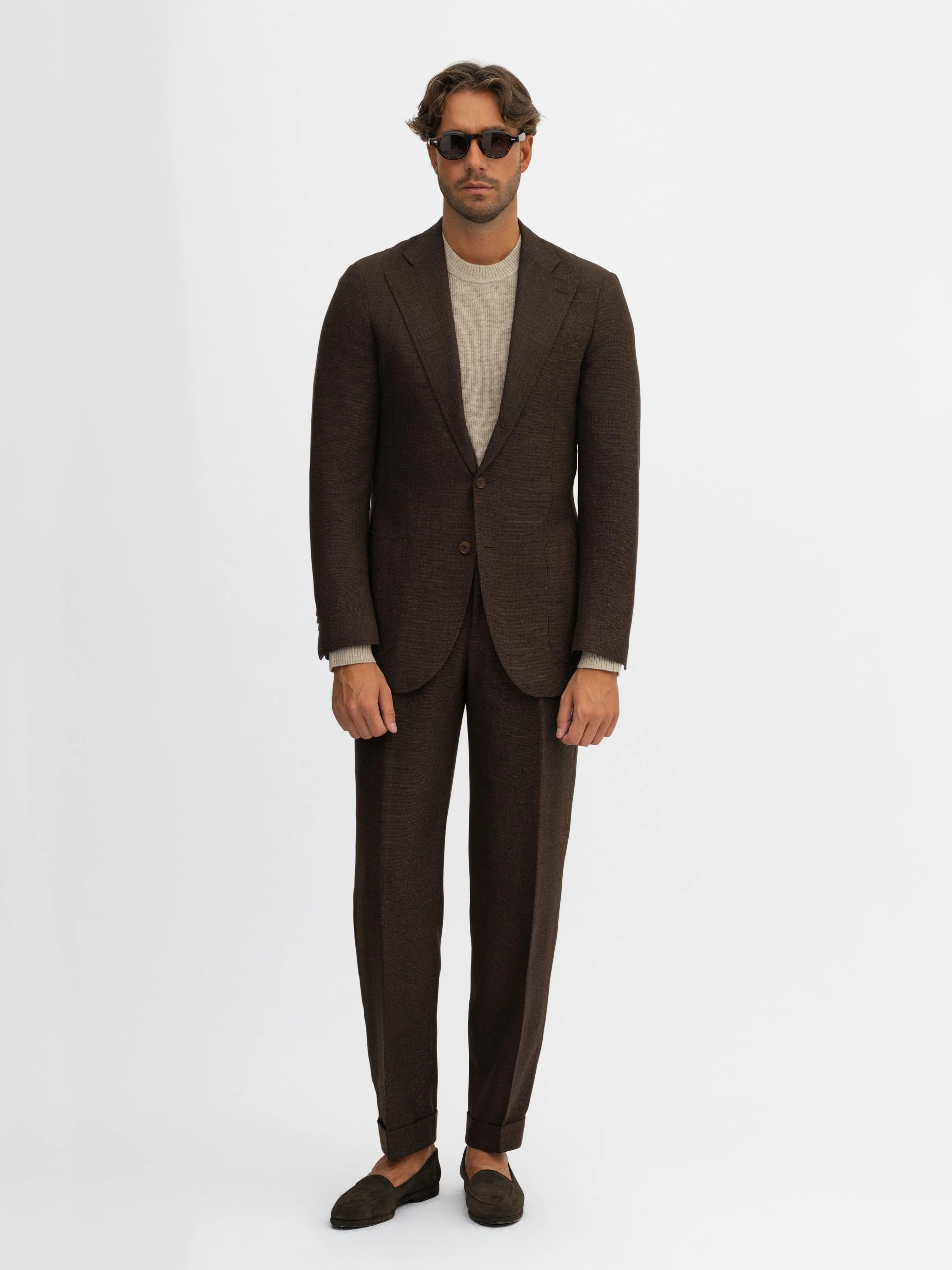 Brown Fresco Suit