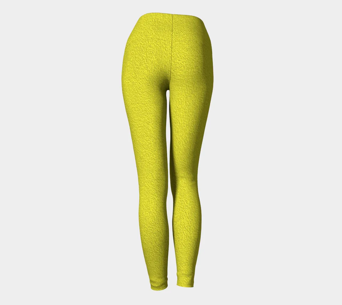 Cadmium Yellow Paint Strokes Yoga Leggings