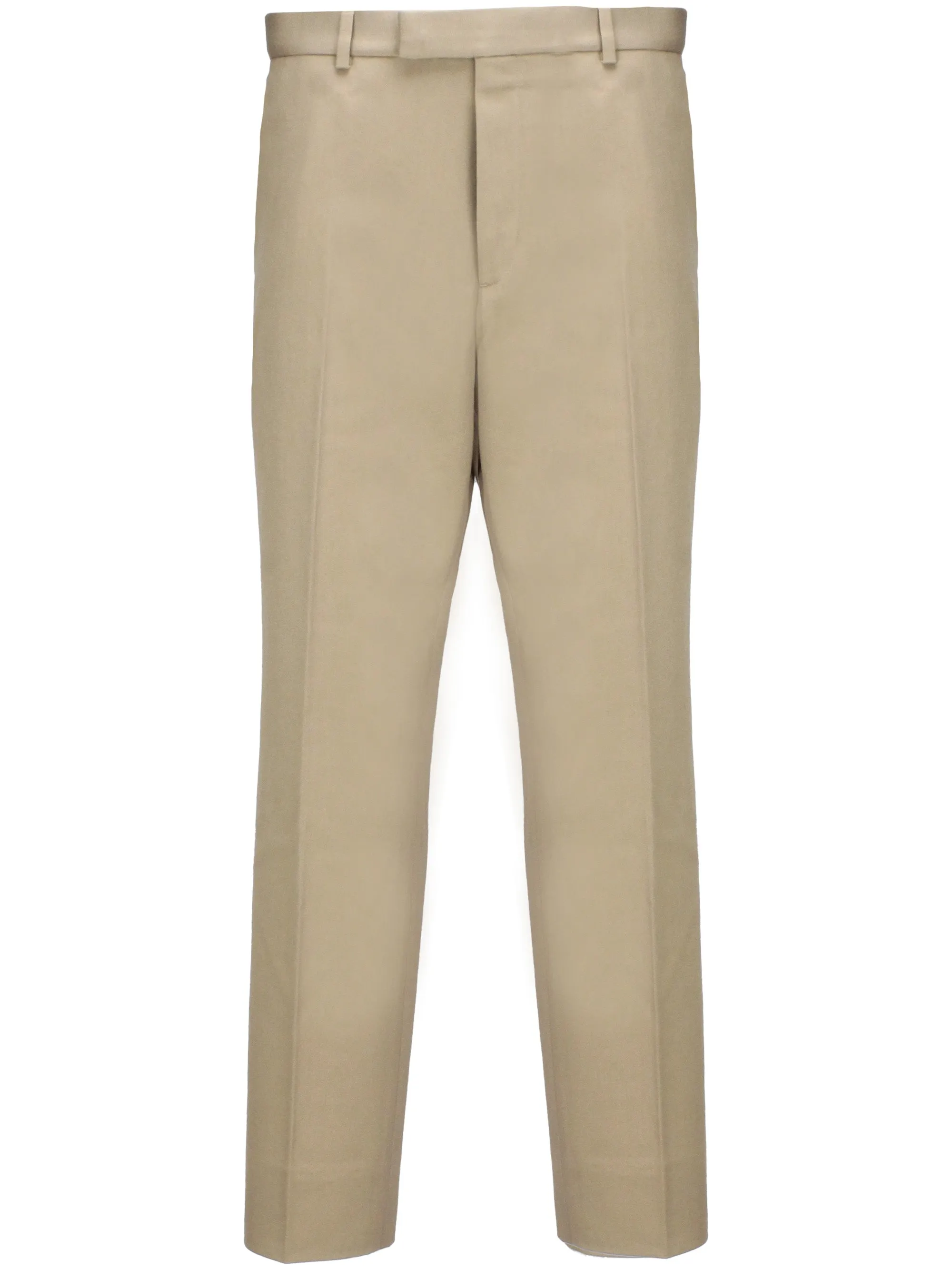 Camel Beige Tailored Trousers with Web-Stripe