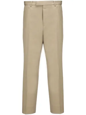 Camel Beige Tailored Trousers with Web-Stripe