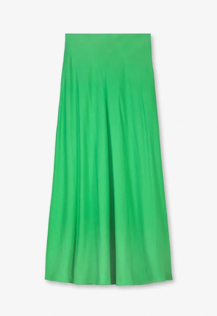 Choice Single Tone Flared Skirt - Ramadan Style Green