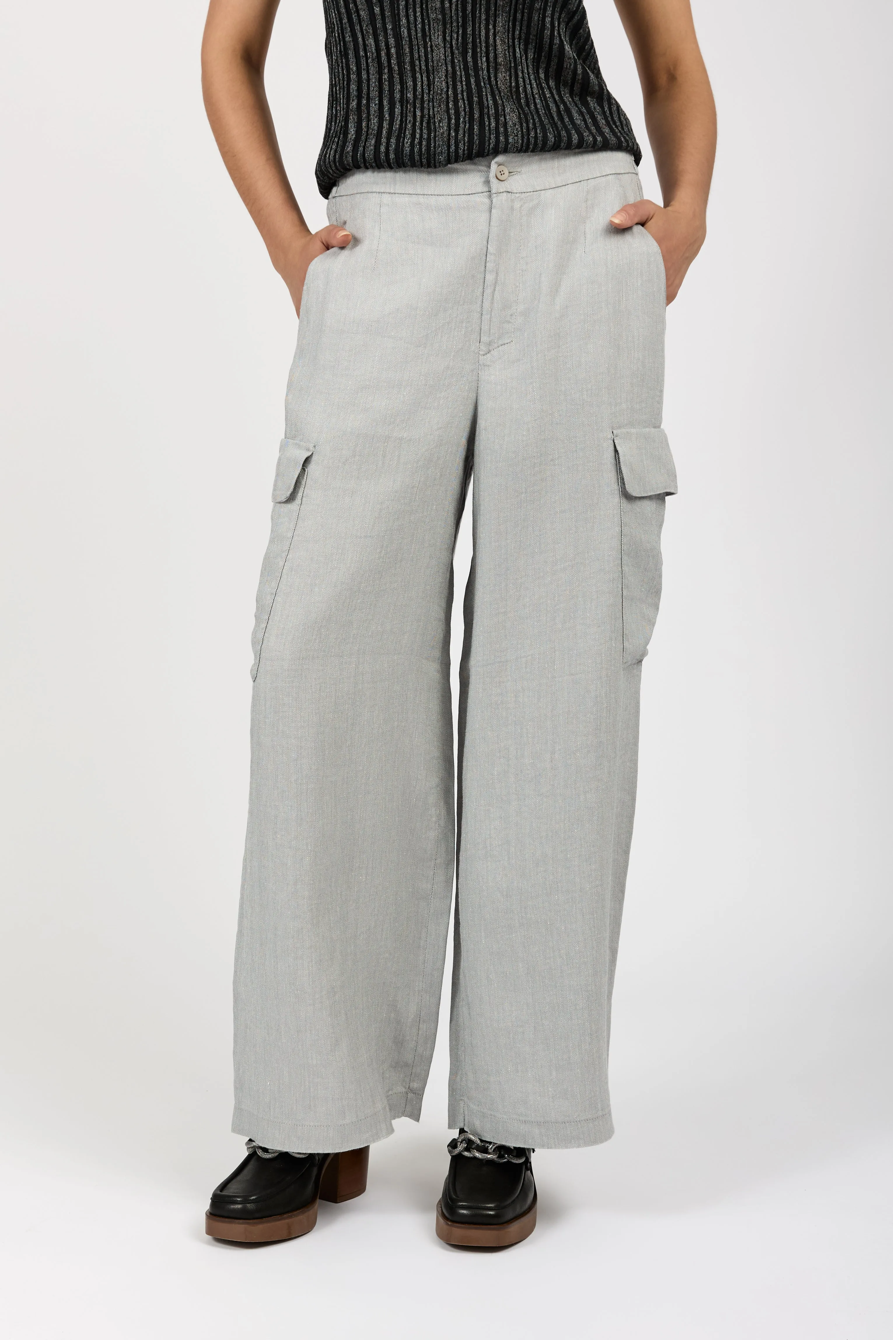 Comfort Fit Trouser Pant in Light Grey