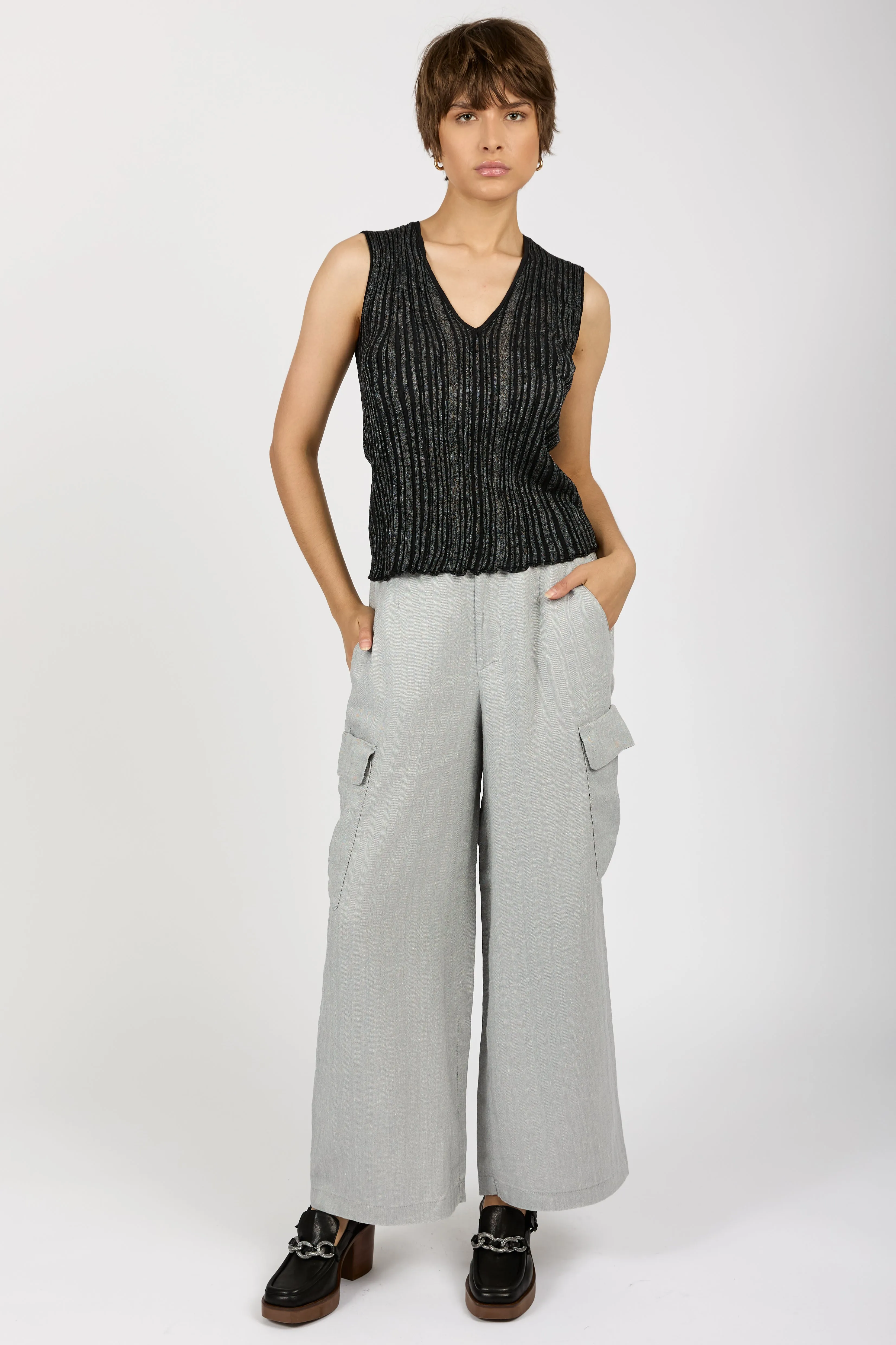 Comfort Fit Trouser Pant in Light Grey