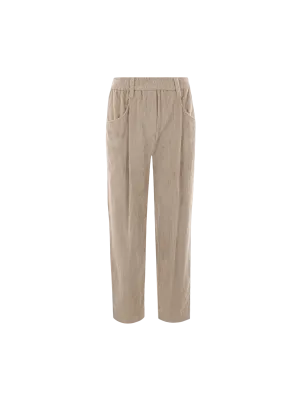 Cropped Baggy Corduroy Pants