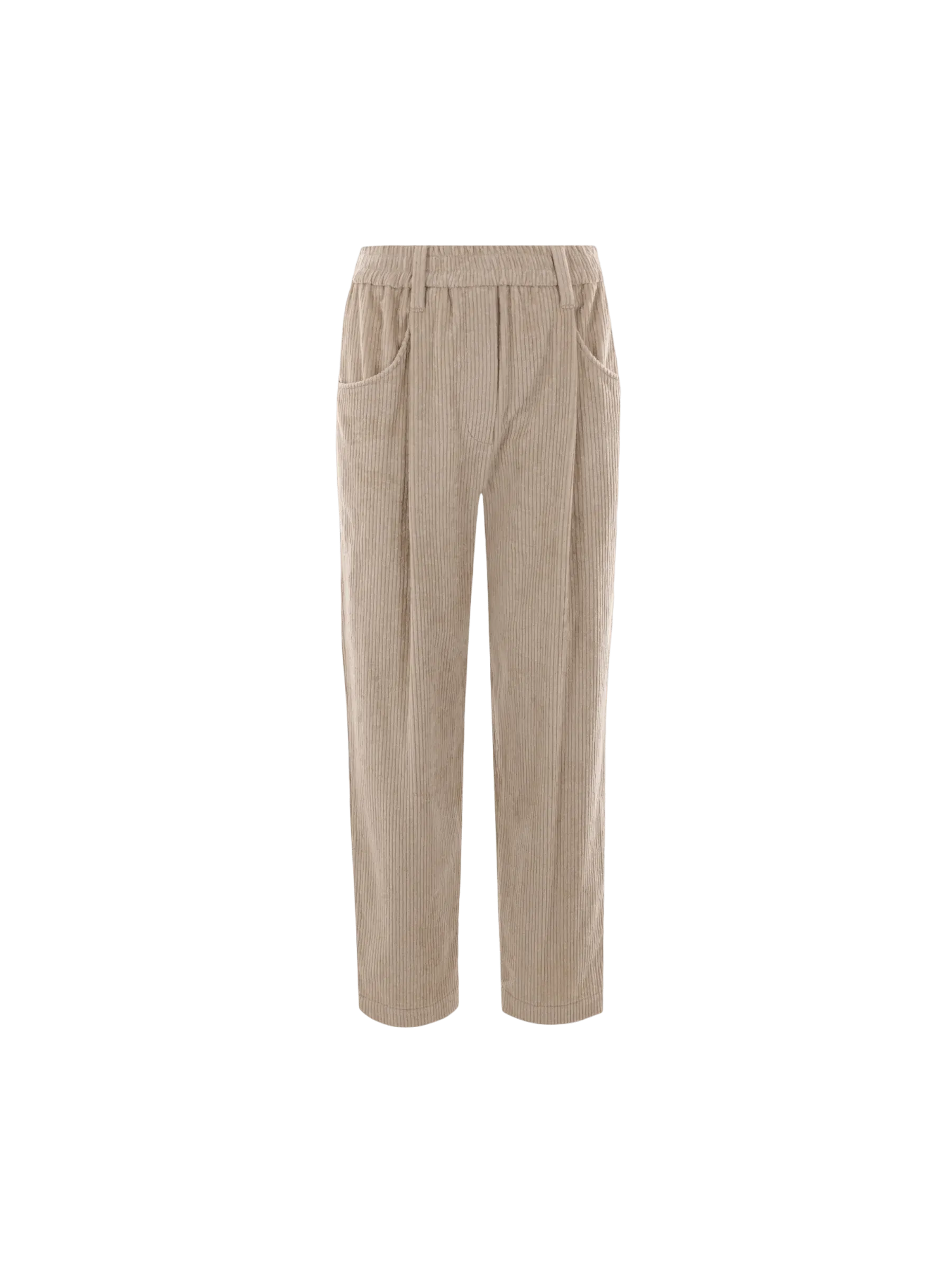 Cropped Baggy Corduroy Pants