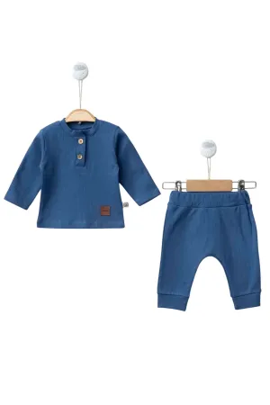 Darrel Baby Boy Navy Blue Clothes Set