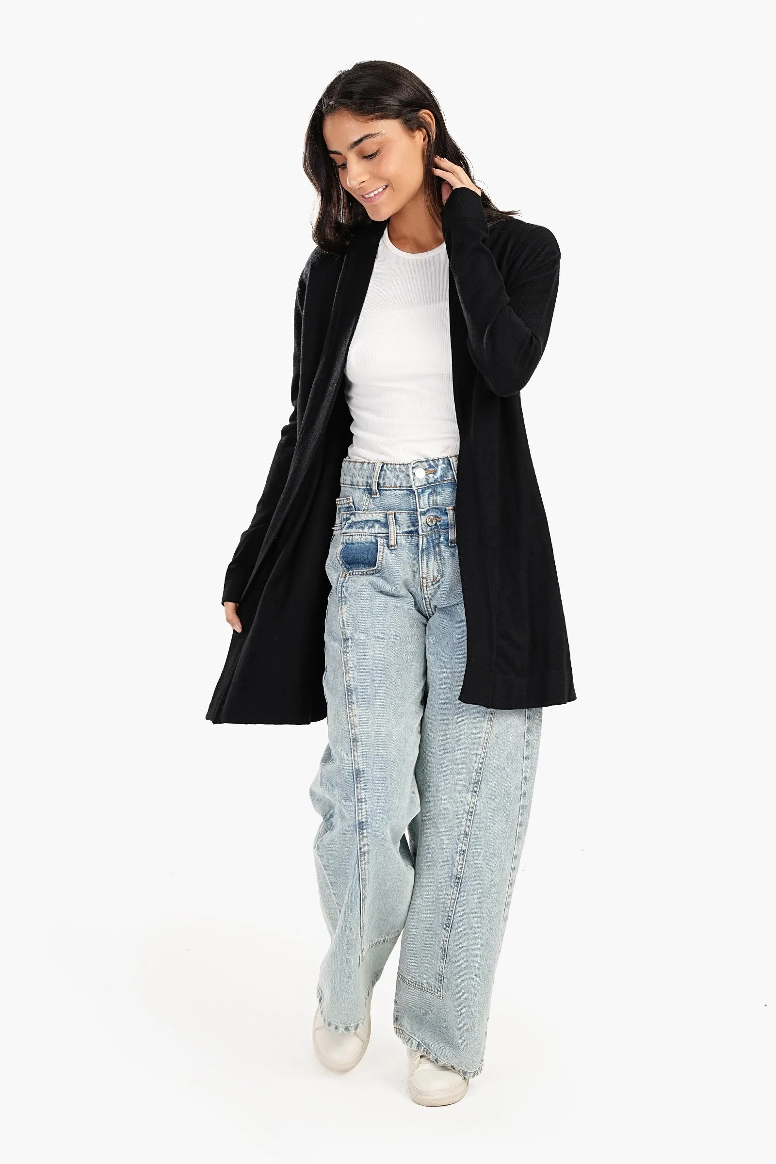 Drop Shoulder Trico Cardigan