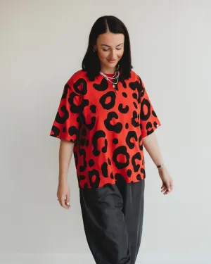 Elsie Oversized Animal Print T-Shirt