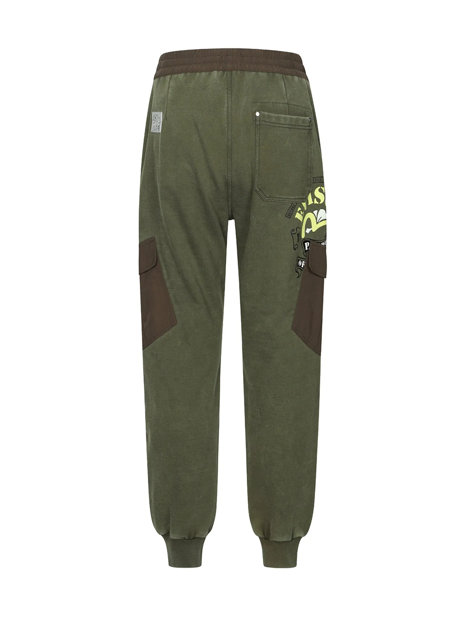 Embroidery Seagull and Logo Print Loose Fit Sweatpants