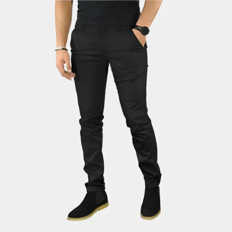 Essential Slim Fit Straight Trousers - Cross & Crown