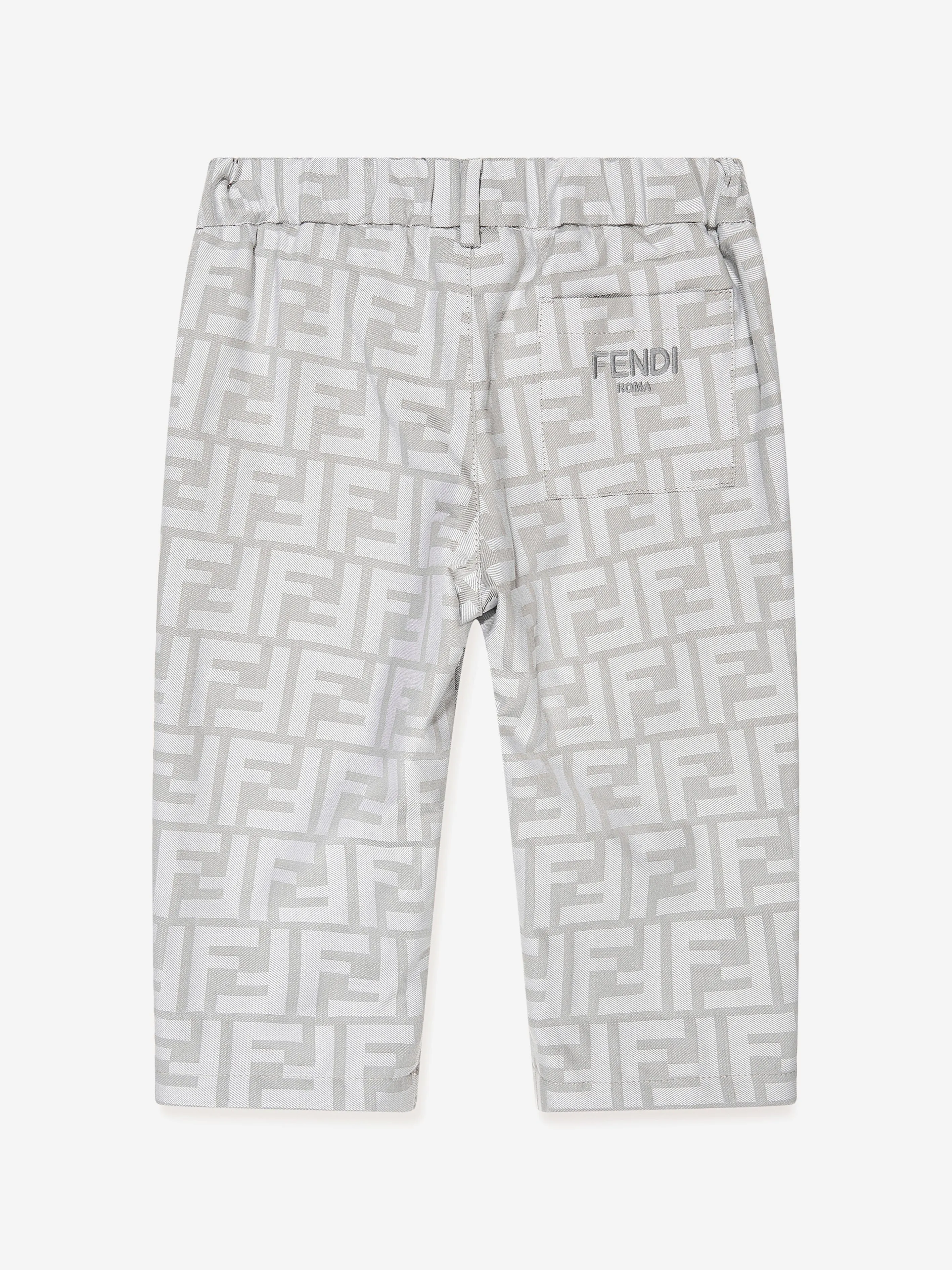 Fendi Baby Boys FF Logo Trousers in Grey