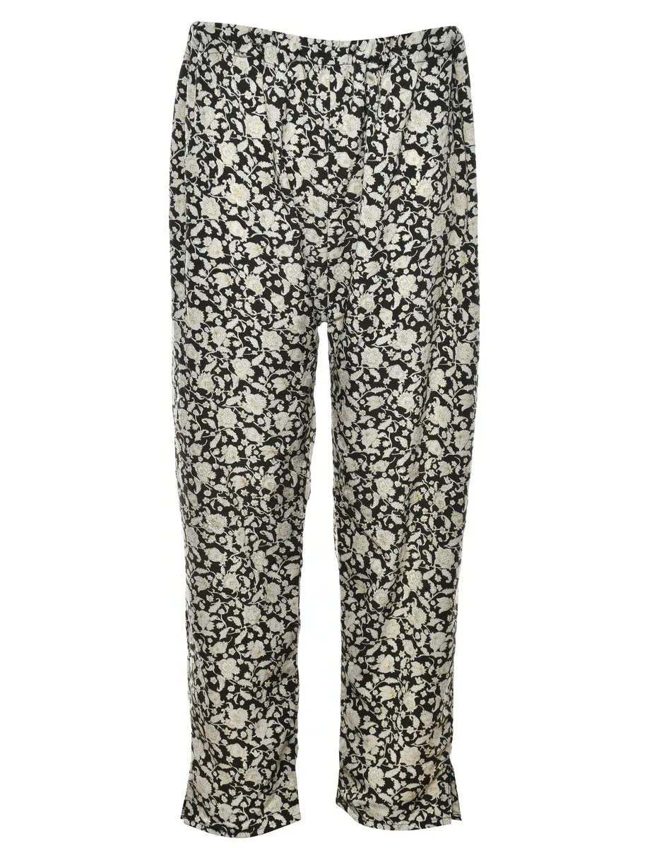 Floral Print Casual Trousers - W23 L26