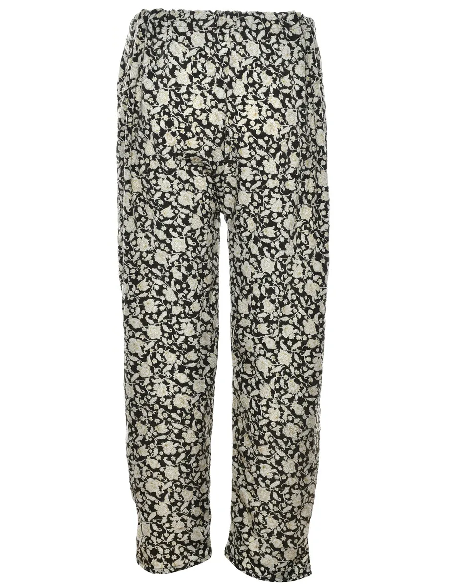 Floral Print Casual Trousers - W23 L26