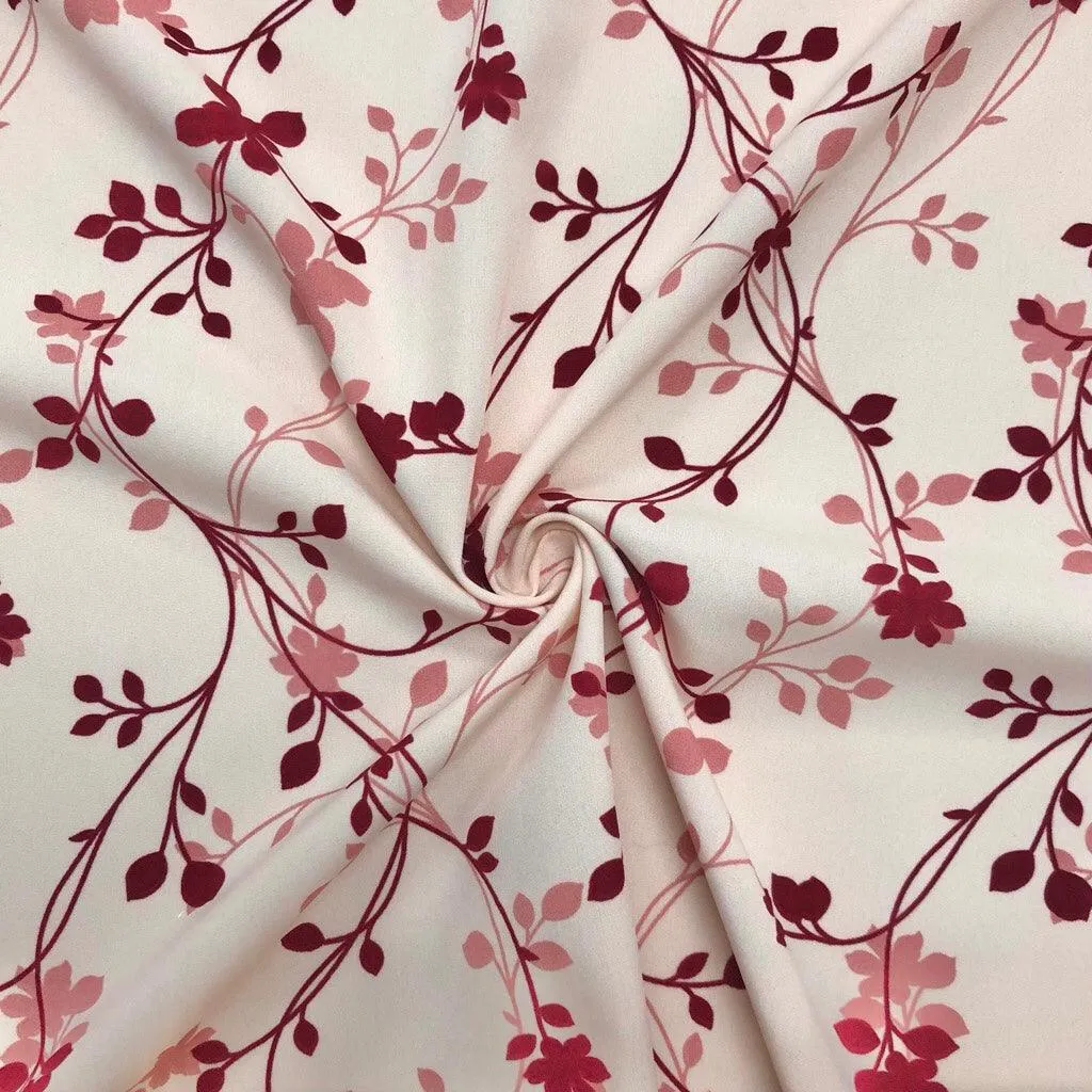 Floral Vines Crepe Fabric