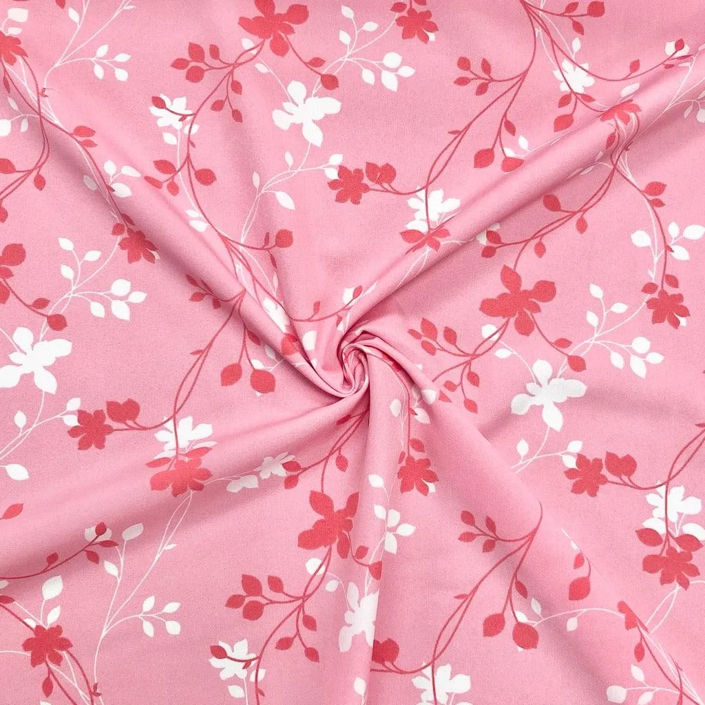 Floral Vines Crepe Fabric