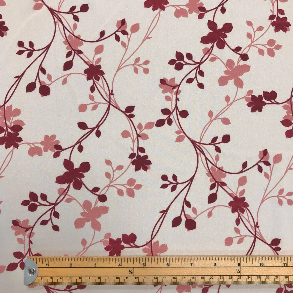 Floral Vines Crepe Fabric