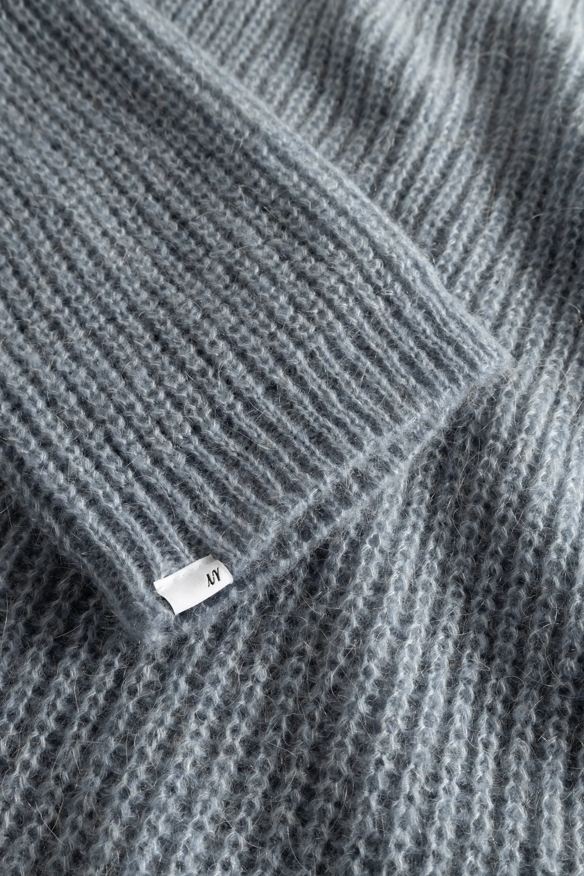 Florie Zip Knit - Greyish Blue