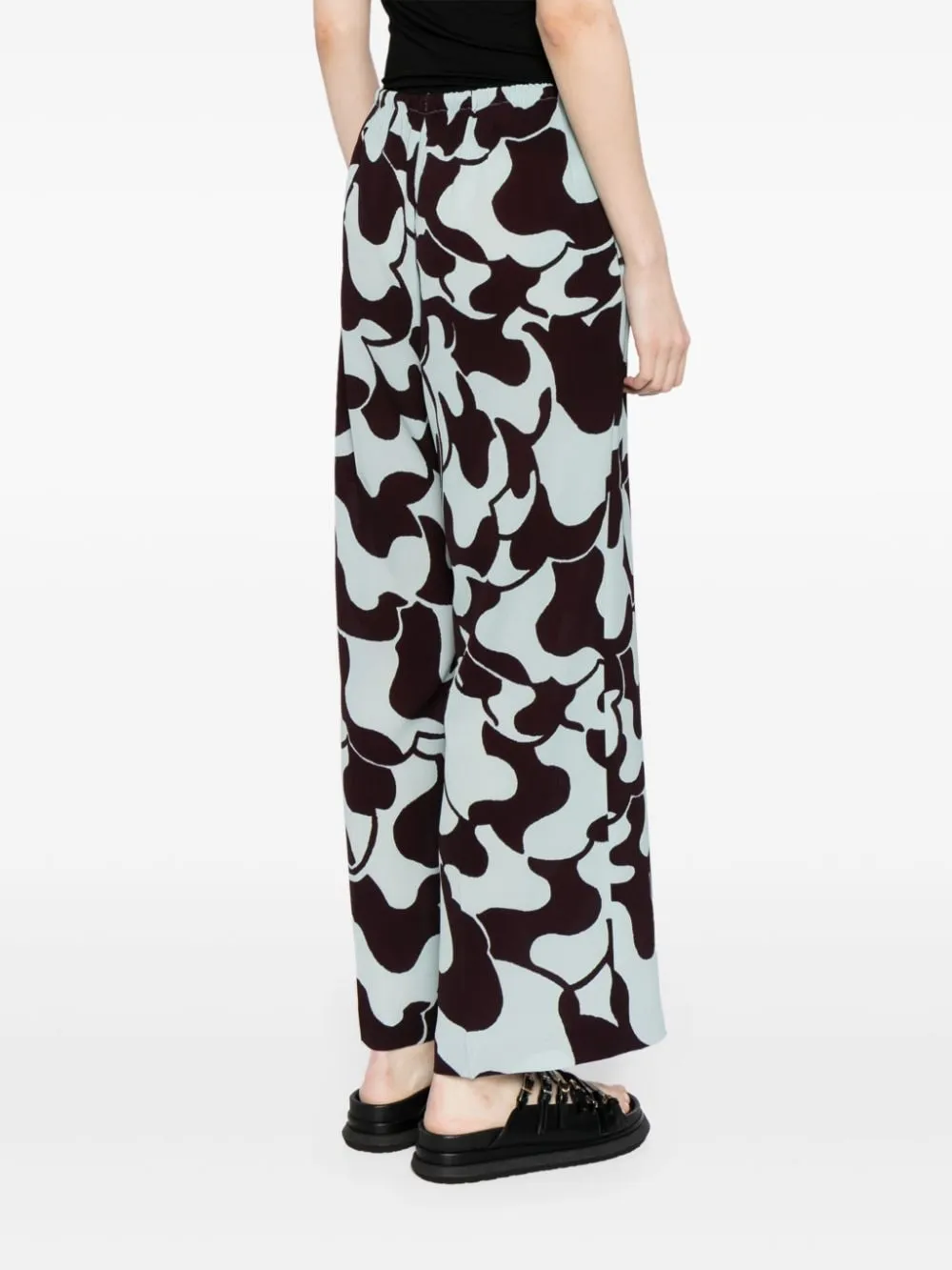 Geometric print trousers