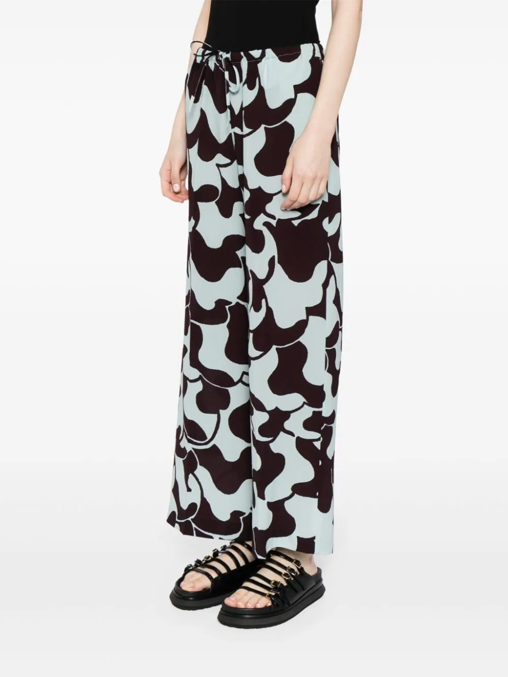 Geometric print trousers