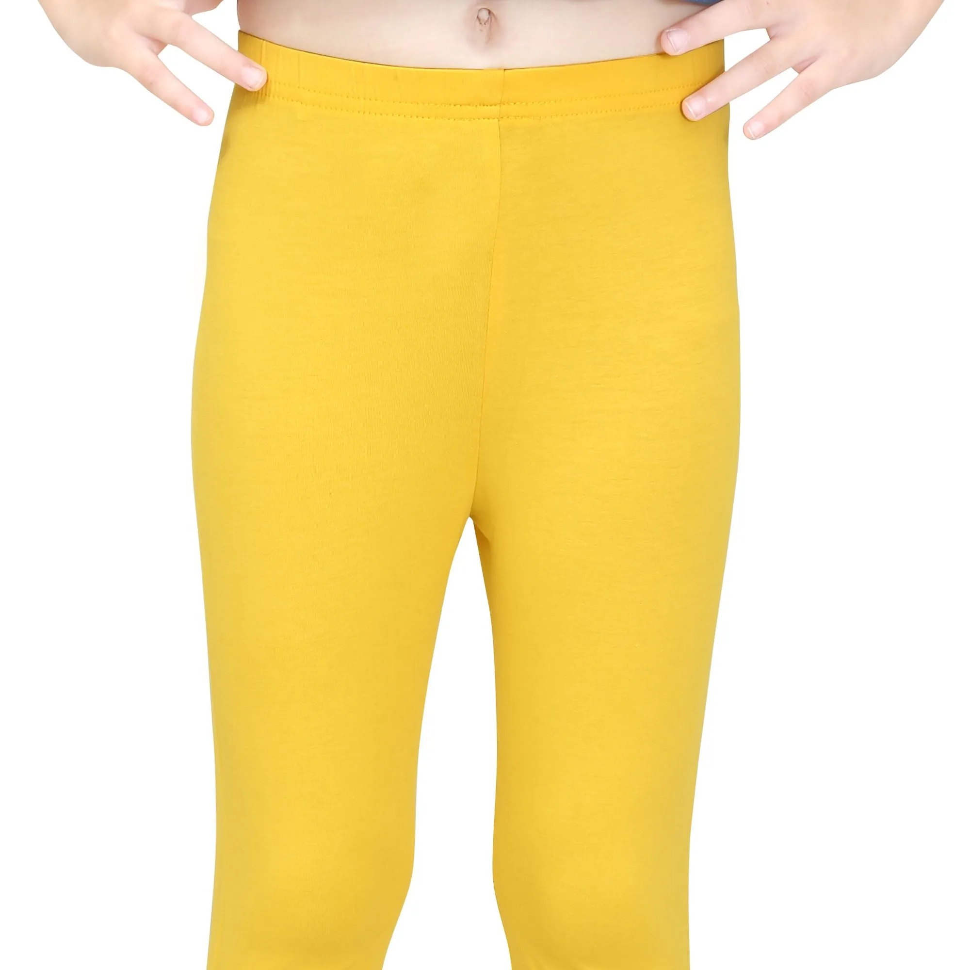 Girls Gold Ankle Length Legging