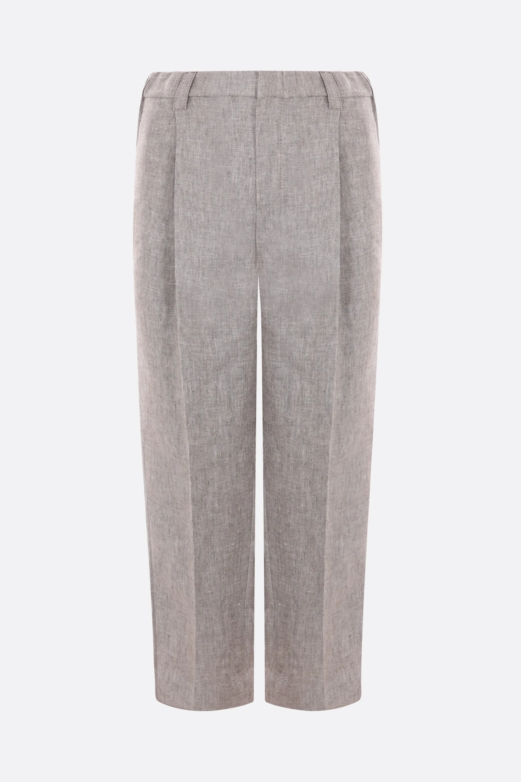 Hemp and Linen Cropped Trousers