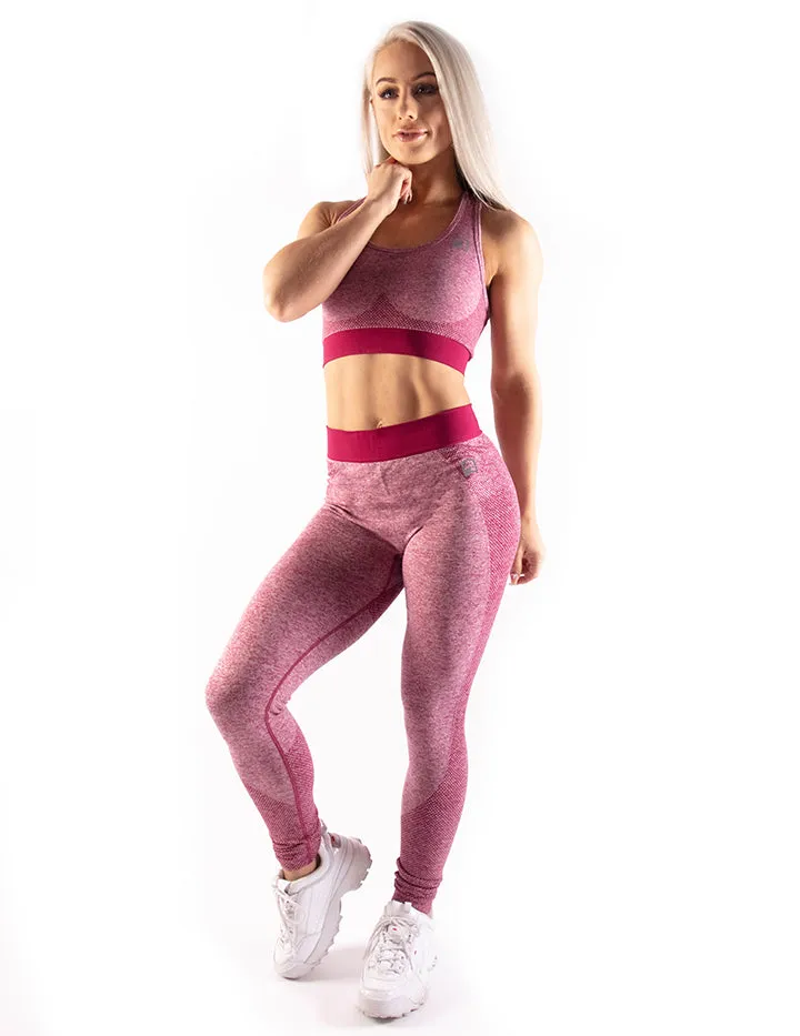 HIGH PERFORMANCE SEAMLESS LEGGINGS - BURGUNDY