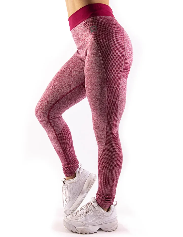 HIGH PERFORMANCE SEAMLESS LEGGINGS - BURGUNDY