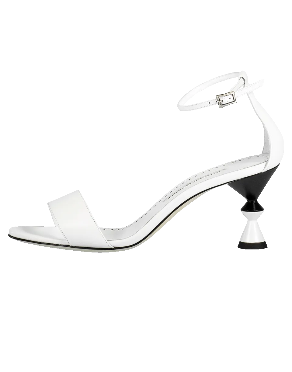 Hour Glass Heel Leda Sandal