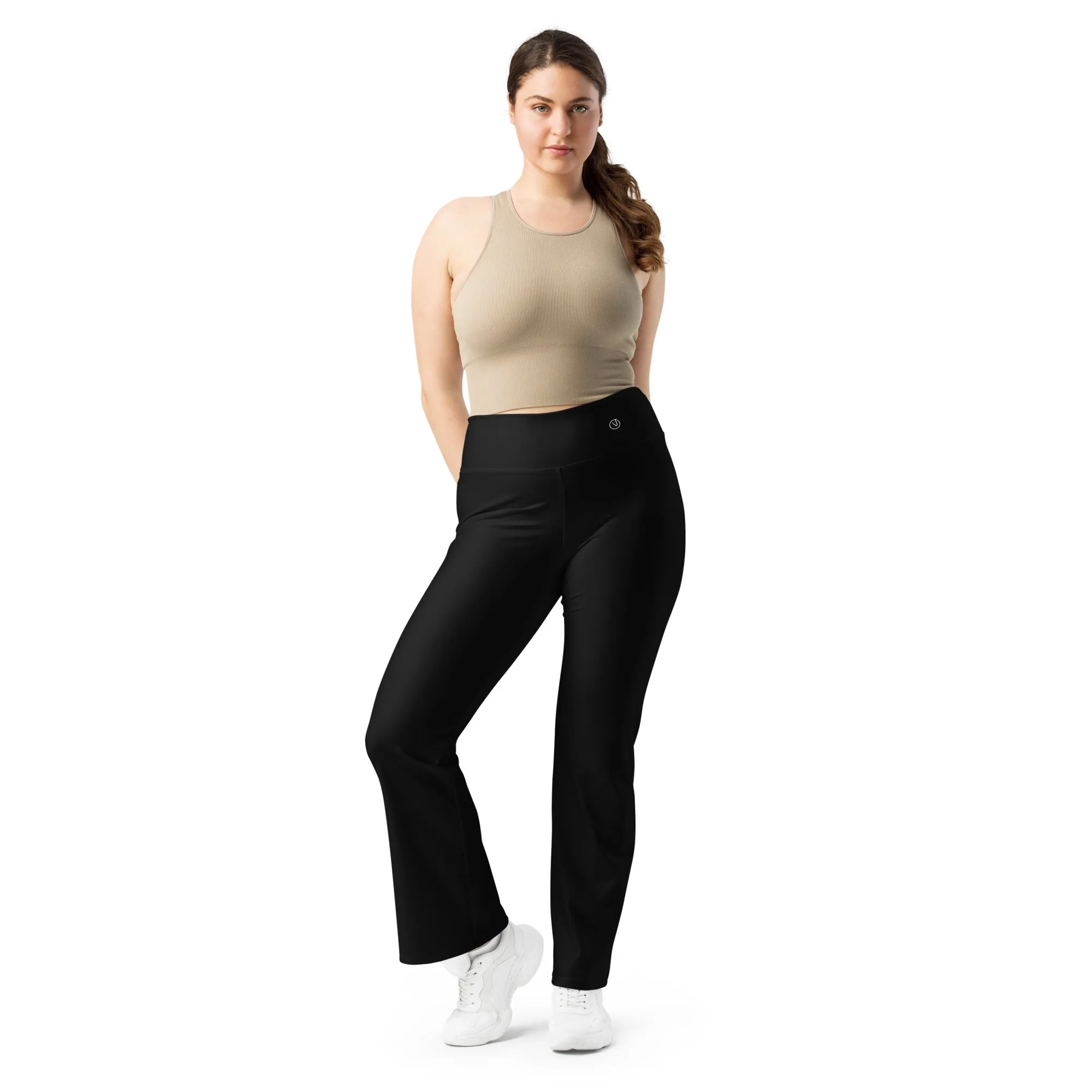 Humble Sportswear™ Women's Pure Black Flare Leggings