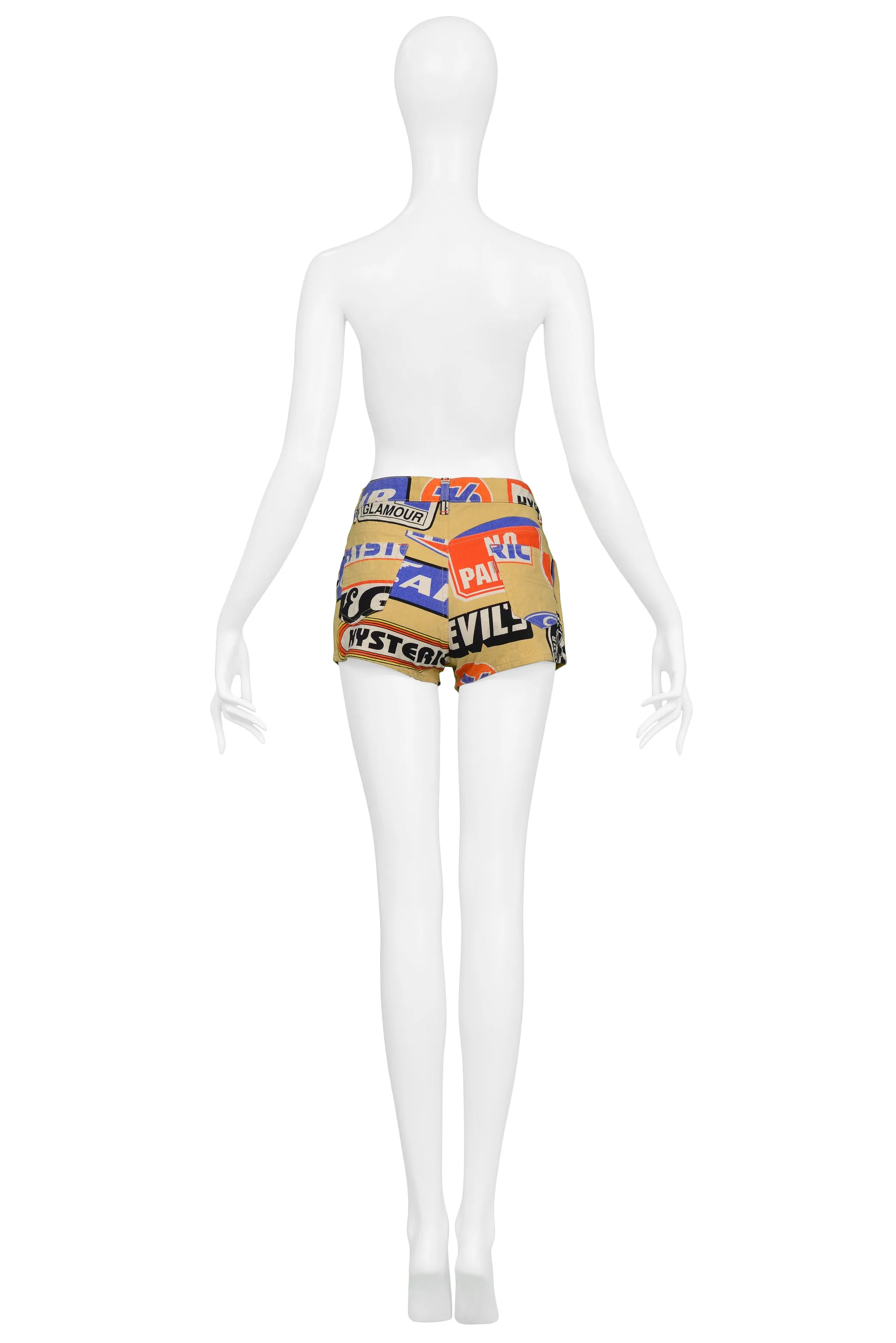 HYSTERIC GLAMOUR GAS STATION LOGO HOT PANTS