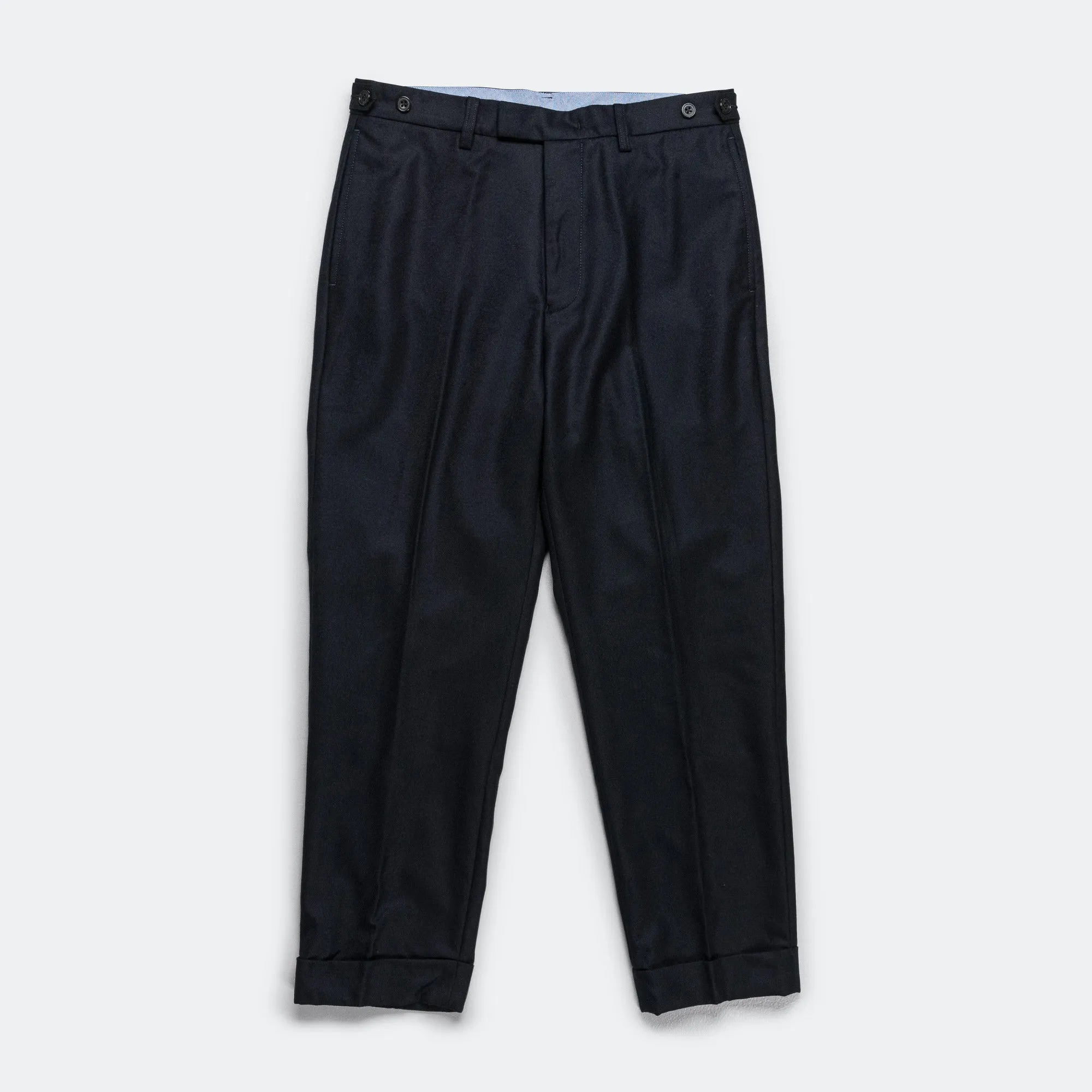 IVY Trousers Ankle-Cut Flannel - Navy