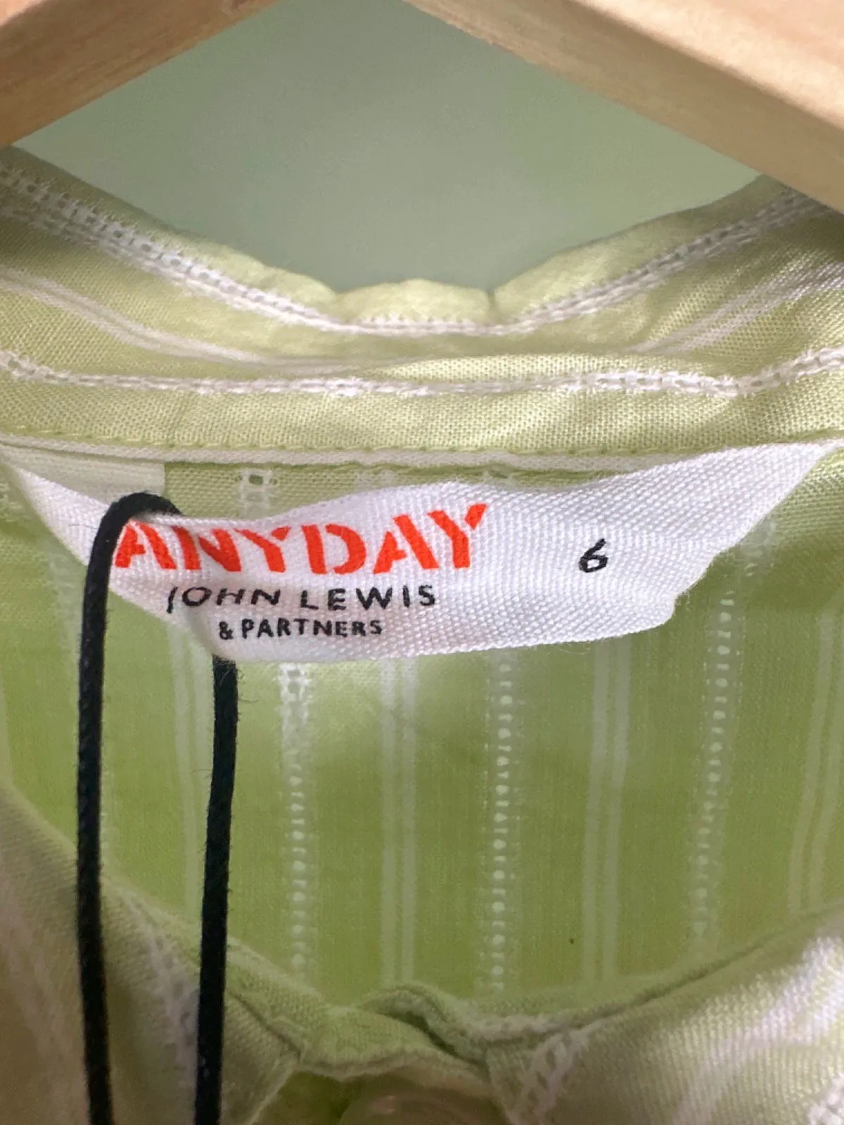 John Lewis Green Anyday Relaxed Shirt UK 6