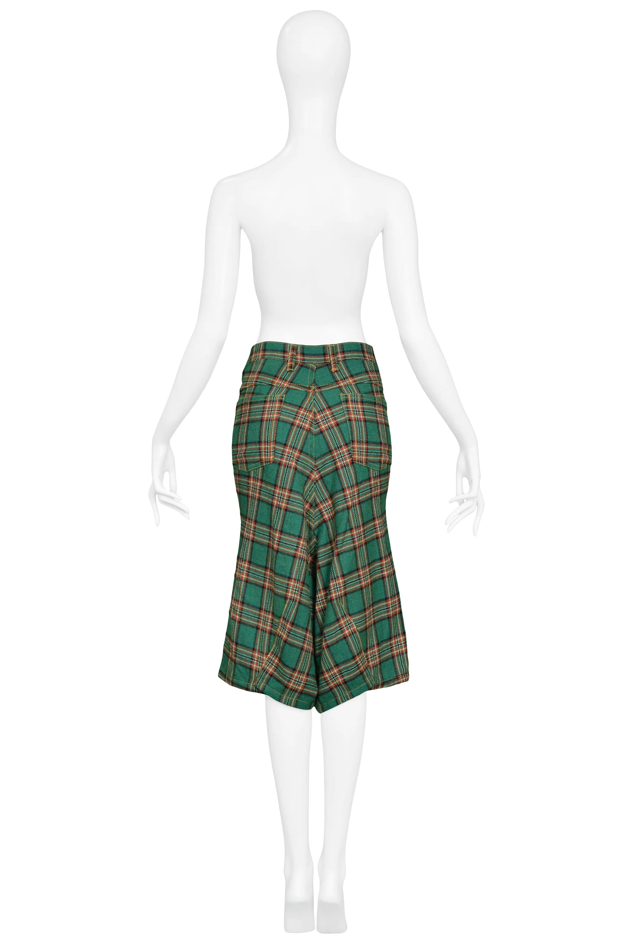 JUNYA WATANABE GREEN PLAID SHORTS 2004